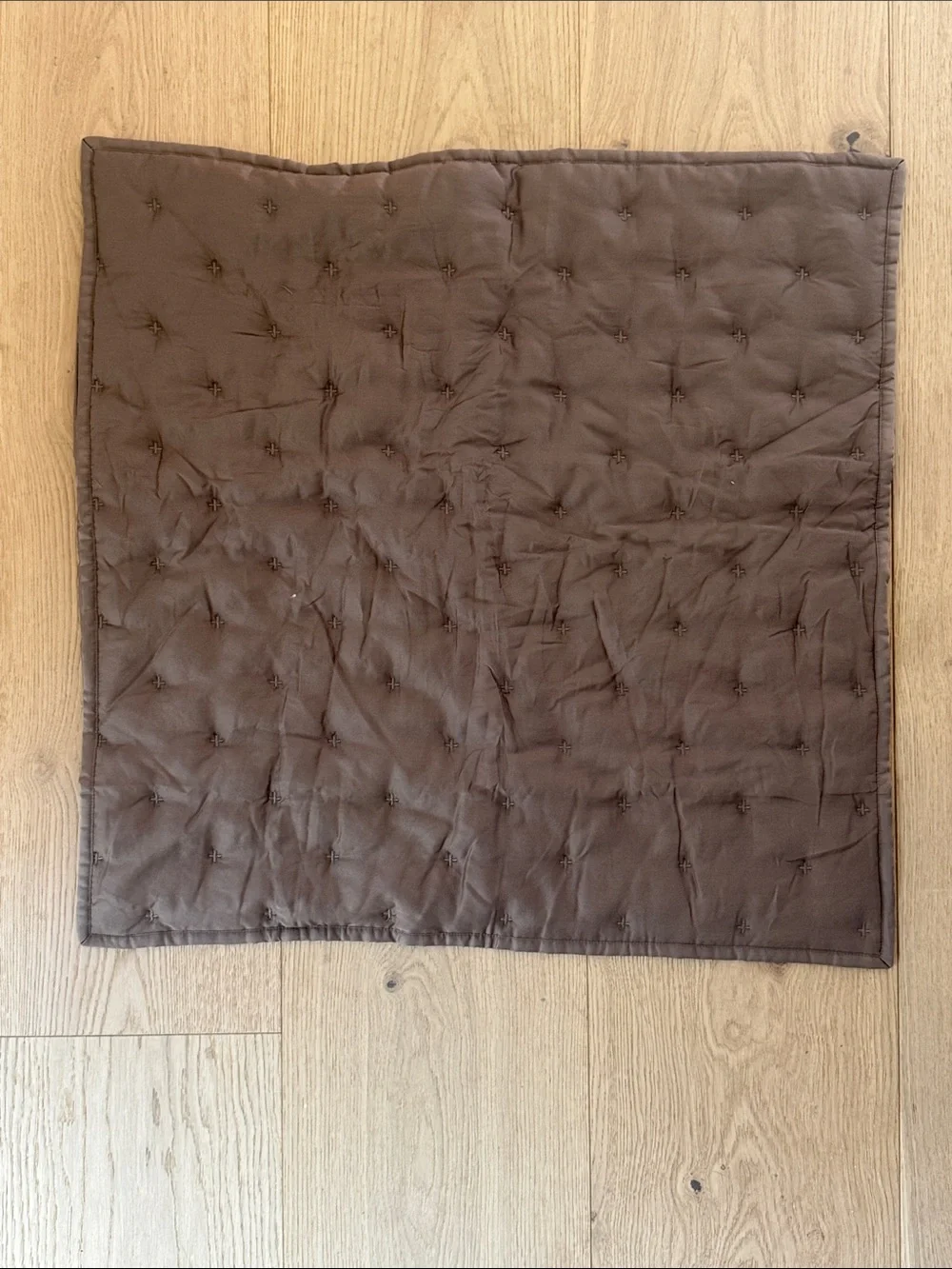 EUC Quince Bamboo Dream Quilted Euro Sham – Neutral Earth/Brown/Taupe Tone